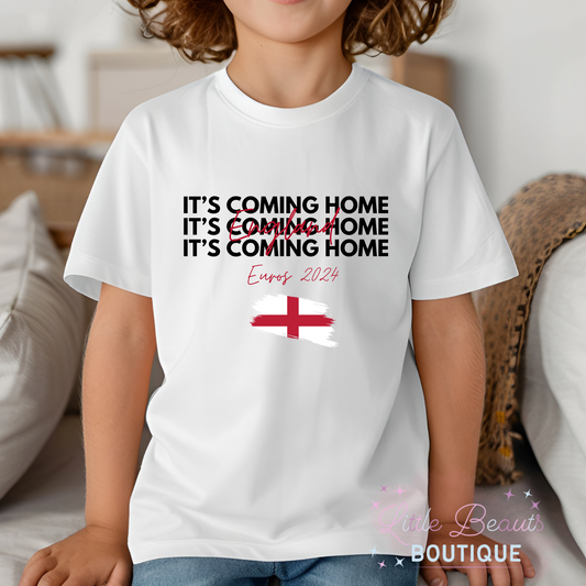 NEW - Euro 2024 - England It’s Coming Home T Shirt