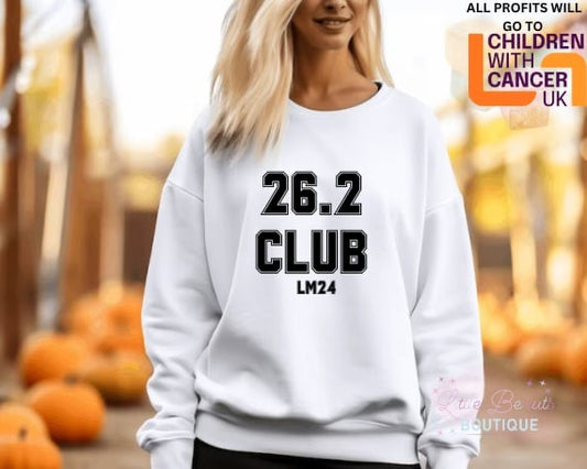 26.2 Club Marathon Sweater / Jumper - LM24 - White Sweater