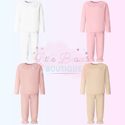 NEW - Personalised Girls Script Name Pyjamas - 4 Colours - 6-12m to 9-10y