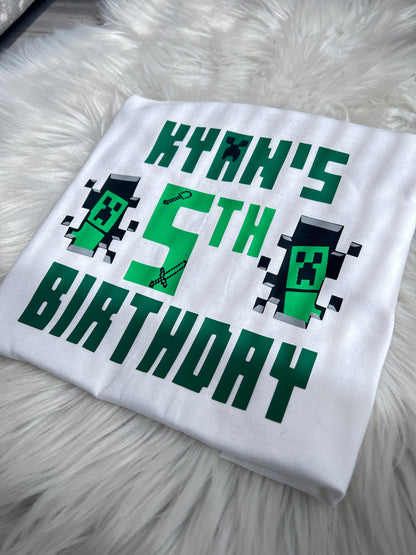 Personalised Themed/Character Birthday T Shirt - Your Theme Choice