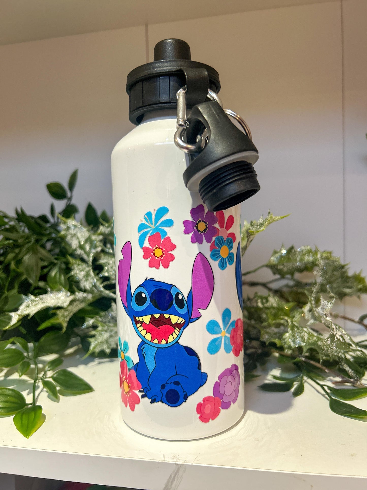 Personalised white aluminium water bottle - CHOOSE YOUR CHARACTER!!