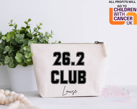 26.2 Club Marathon Cosmetic / Accessory Bag - All profits go to children with cancer uk