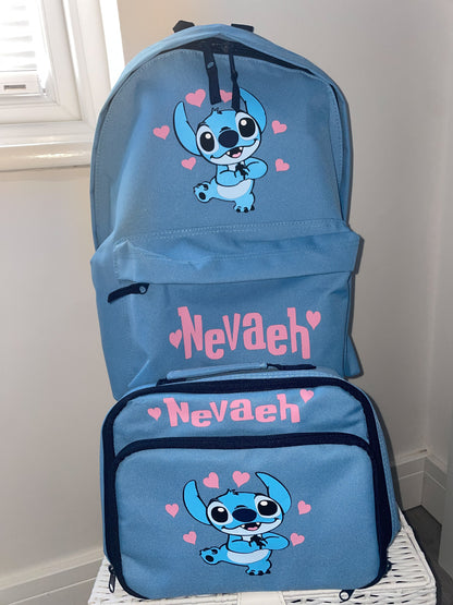 Personalised Character School Bag Set - Backpack & Lunch Bag