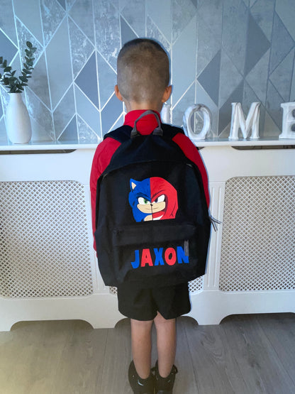 Personalised character Large Backpack 18 Litre - Rucksack - School Bag, Weekend Bag, Nursey Bag, Children's Bag - Back To School