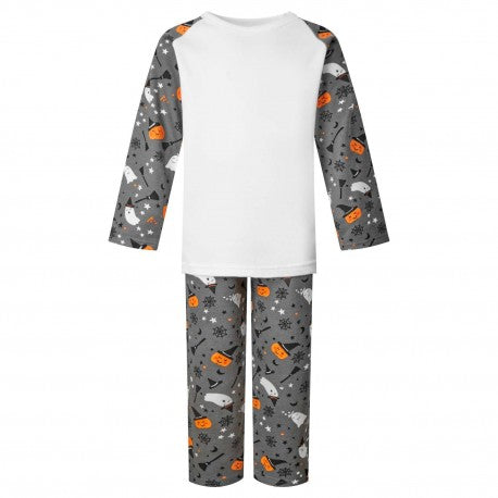 Personalised Pumpkin Theme Halloween Pyjamas or Babygrow - 6-12m to 9-10y - 2 Design Pyjamas