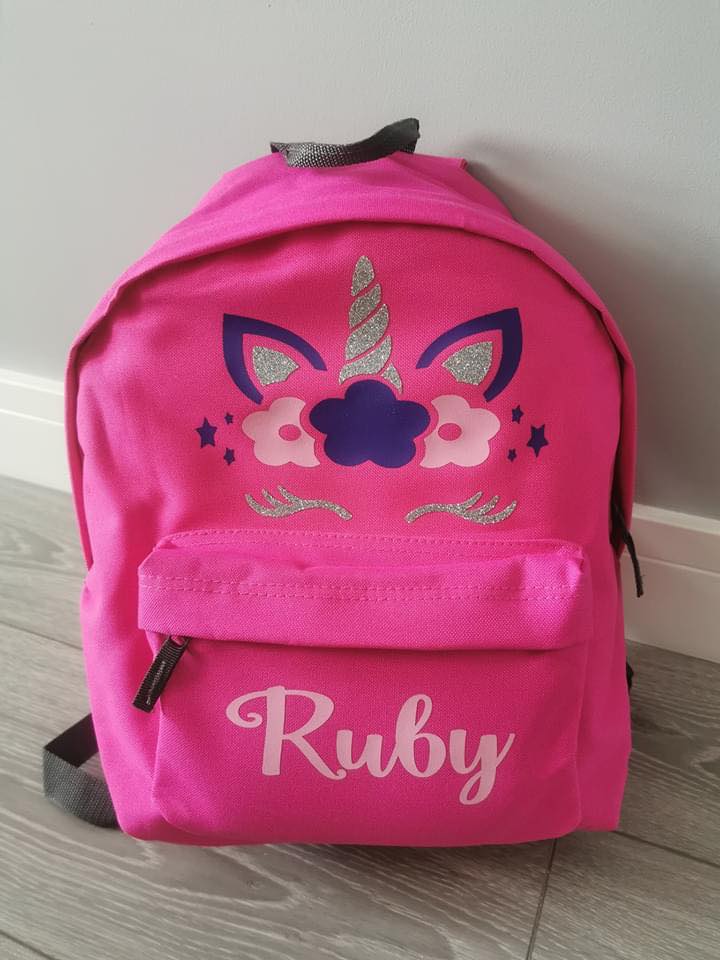 Personalised Medium Backpack 12 Litre - Rucksack - School Bag, Weekend Bag, Nursey Bag, Children's Bag - Back To School