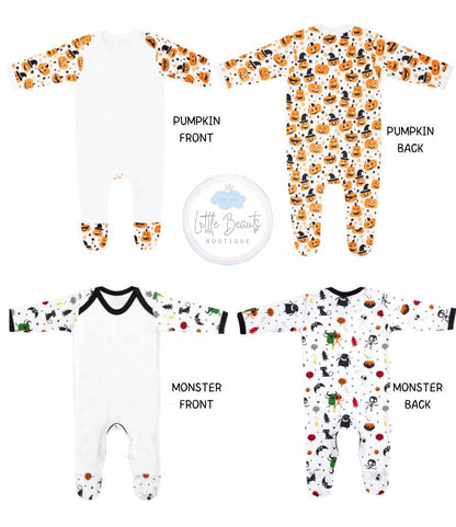 Personalised First Halloween Babygrow - 2 Designs Available