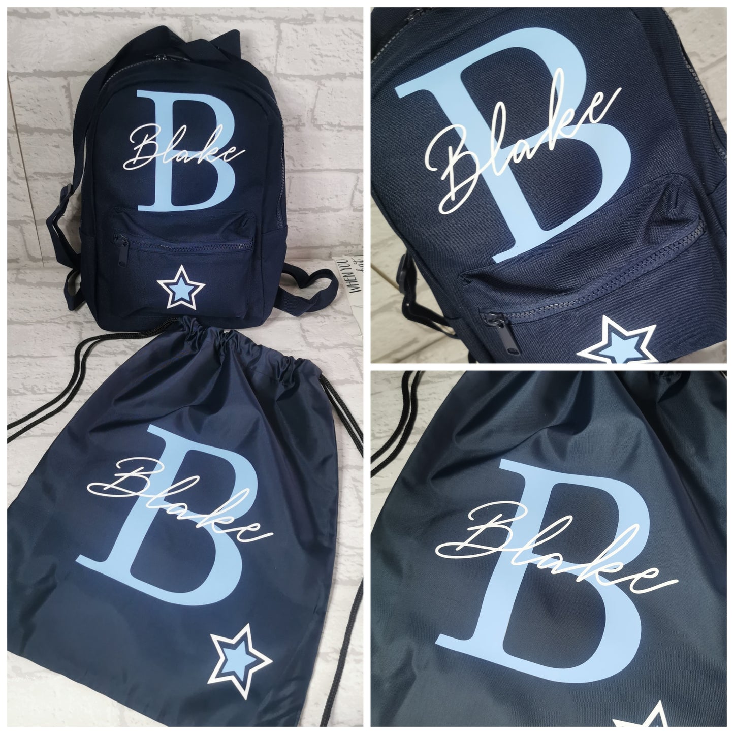 Personalised School Bag Set - Backpack & PE Bag