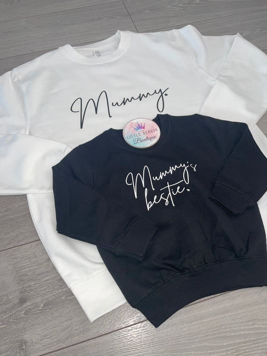 Matching Best Sweaters Set - Adults & Children's - Your Choice Of Text