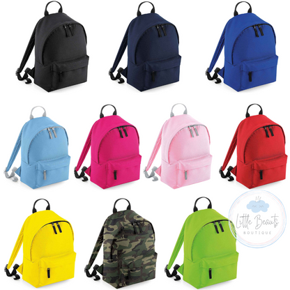 Personalised Small Backpack 9 Litre - Rucksack - School Bag, Weekend Bag, Nursey Bag, Children's Bag - Back To School