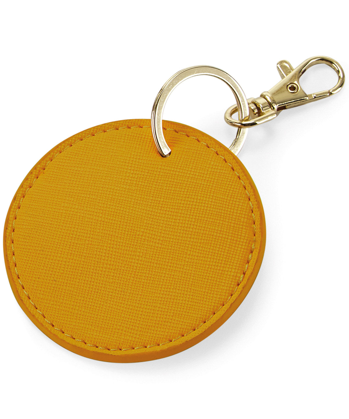 Personalised Saffiano Fine Grain Leather Look Disk Keyring - 9 Colours - Matching Items Available