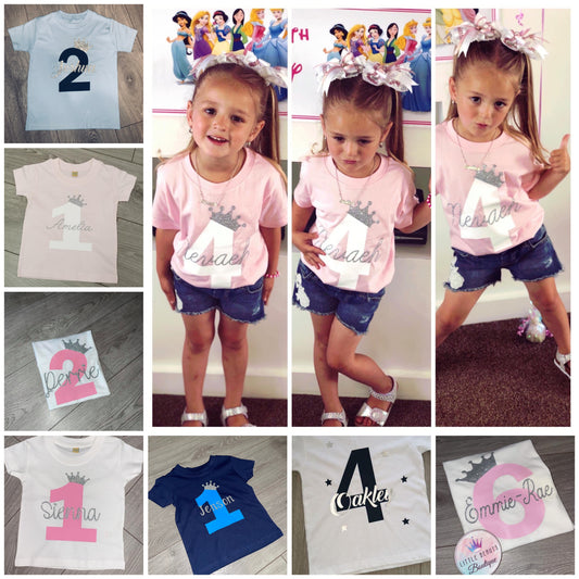 Personalised Number Birthday T Shirt