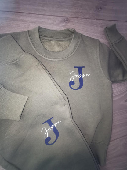 Personalised Chest Initial & Name Font Tracksuit - 5 Colours