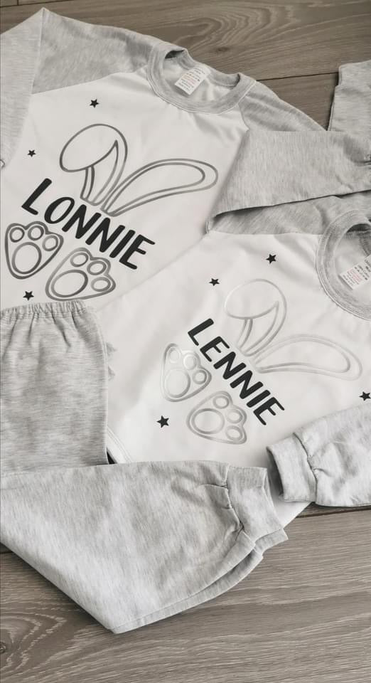 Personalised Easter Pyjamas - 5 Colours - Long Or Short