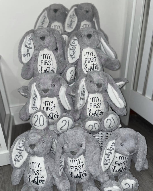 Personalised Bunny Plush - My First Easter 2024 - Best Seller - 4 colours