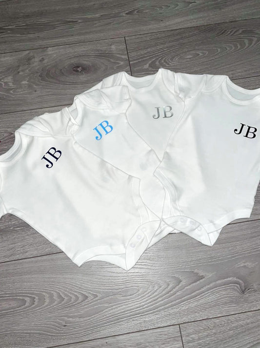 Personalised Initial Bodysuit Vest - Tiny baby to 18-24m