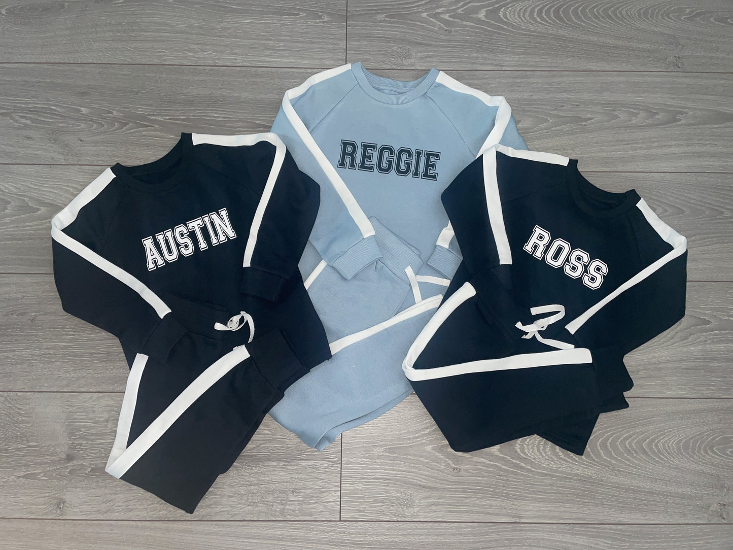 Personalised Side Panel Fitted Tracksuit - College Font Name - SPECIAL OFFER