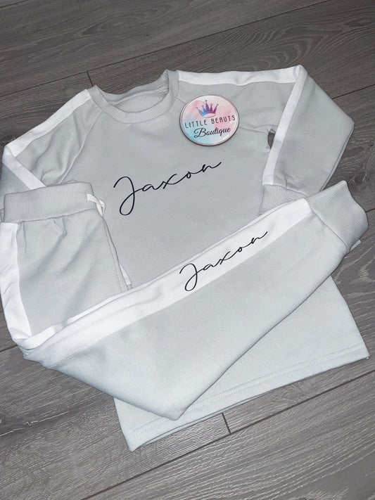 Personalised Side Panel Fitted Tracksuit - Script Name - SPECIAL OFFER