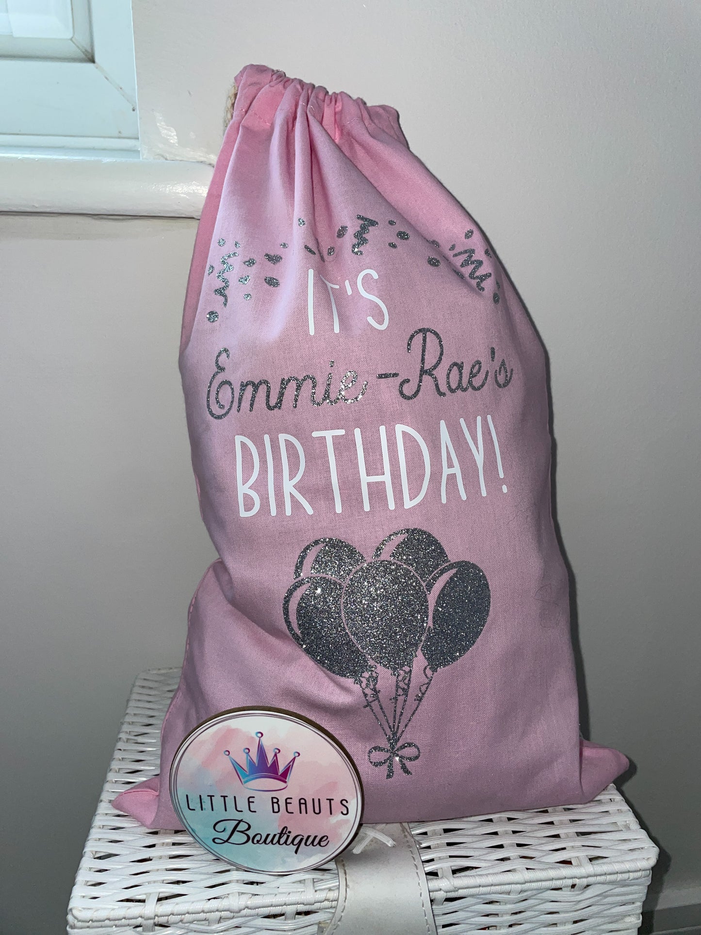 Personalised Birthday Sack - 6 Colour Choices - 3 Sizes!