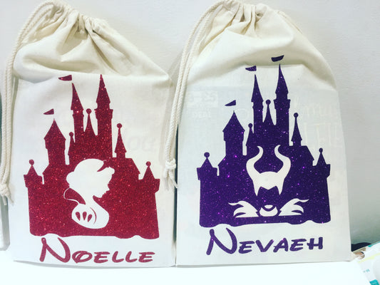 Personalised Castle Character Themed Sacks - 3 Sizes