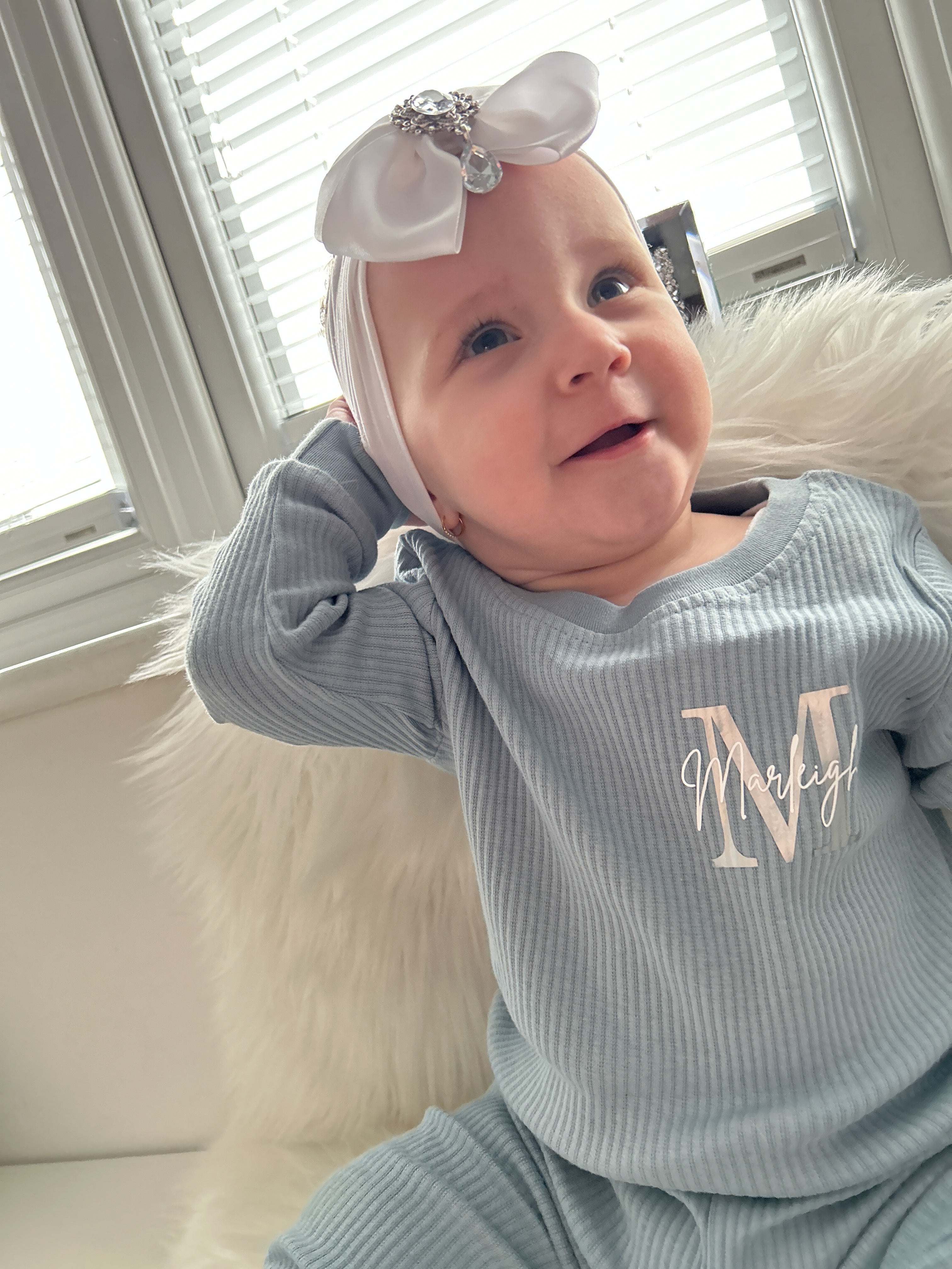 Personalised Baby Child Lounge Set Loungewear Initial Name