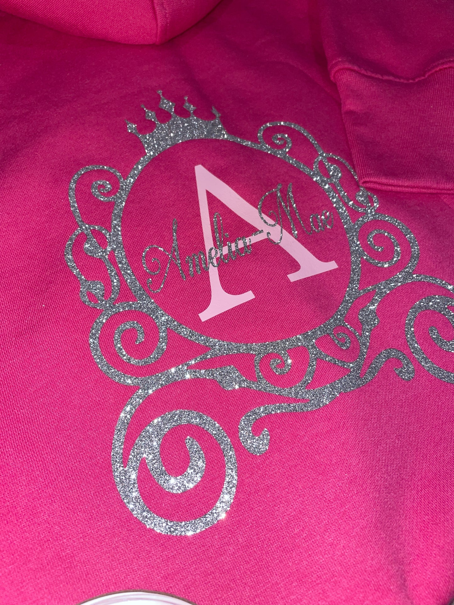 Personalised Fleece Lined Onesie - Princess Carriage Name / Initial - 6-12m to 11-12y