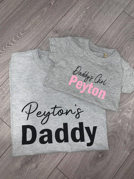 Personalised Daddy - Daddy’s Girl - Matching Dad/Child Set