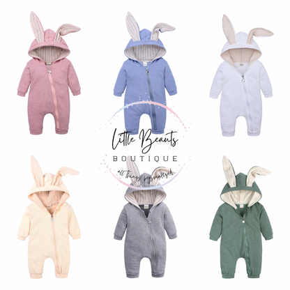 Personalised Bunny Onesie - Perfect for Easter - 6 Colours Available