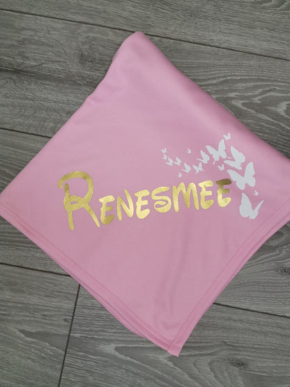 Personalised Baby Butterfly Blanket