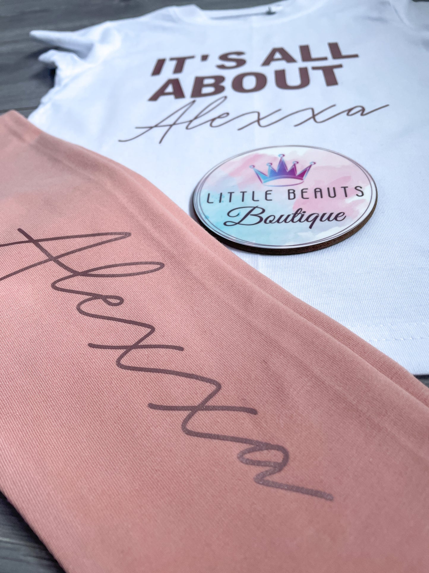 Personalised T Shirt & Leggings Set - "It's All About...." Outfit