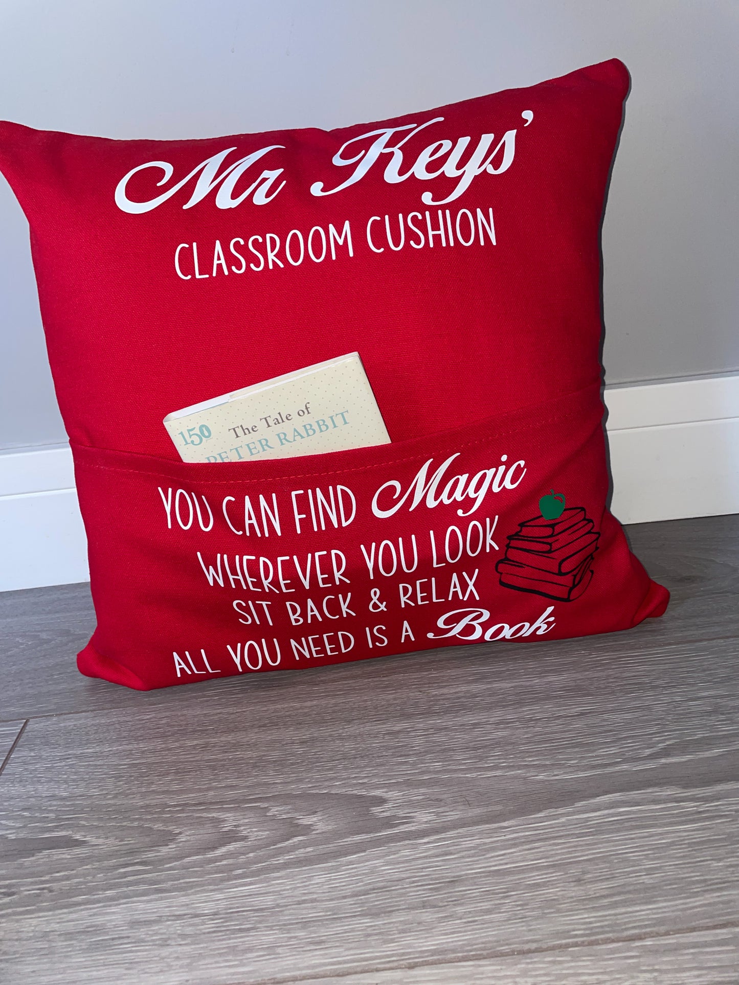 Personalised Pocket Teacher Classroom Cushion
