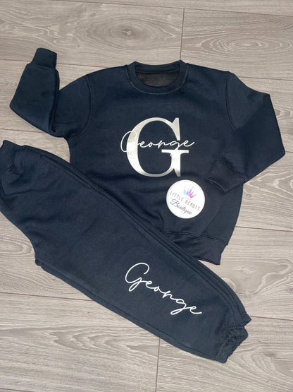 Personalised Large Centre Initial & Name Font Tracksuit - 5 Colours
