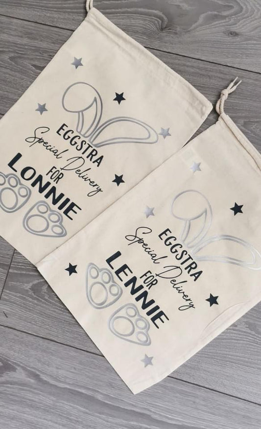 Personalised Easter Eggstra Special Delivery Sack - 2 Sizes Available